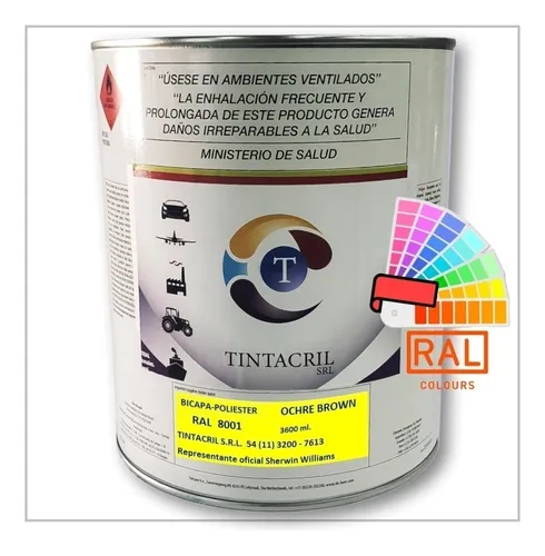 Pintura Bicapa Ral 8001 X 3.6 Lts. Beige Ocre