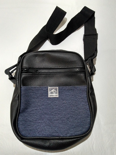 Bolso Morral Hombre 21x17 Cuero Ecológico Con Correa 