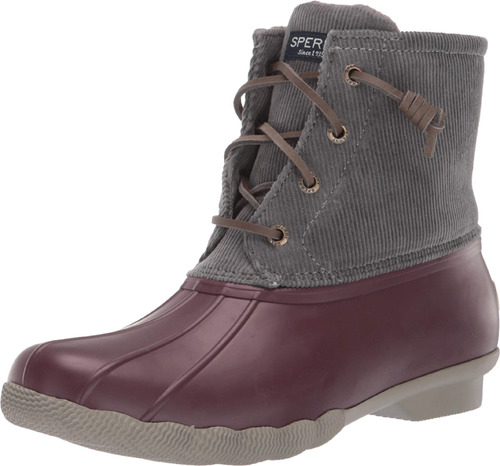 Botas Saltwater Corduroy, Grey/wine, 6.5 B07qdbvbxv_070424