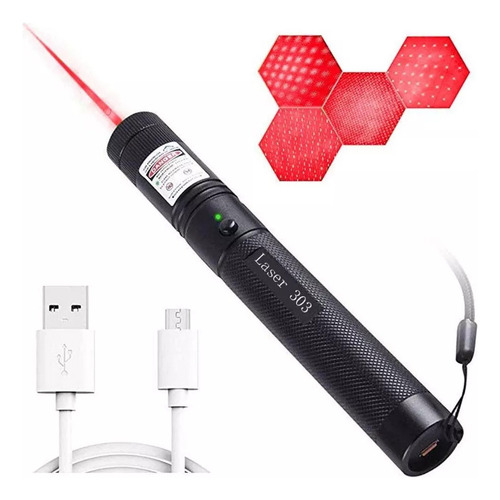 Usb Recargable Láser Puntero 5000mw Linterna Táctica