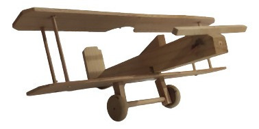 Modelo Avion De Madera Vintage Listo Para Colgar O Pintar