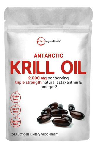 Krill Oil 2000mg Microingredients 240 Caps Importado De Eeuu