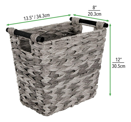 Cesta Pequeña Tejida Para Basura, Contenedor De Basura Recta