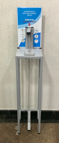 Imagem 1 de 2 de Totem Painel Dispenser De Álcool Gel Com Pedal