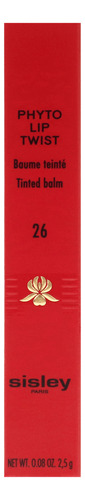 Lápiz Labial Sisley Phyto Lip Twist 26 True Red Para Mujer,