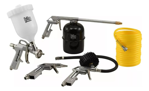 Kit Aire Y Pintura 5 Piezas Compresor Bta Airtools 279010