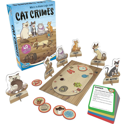 Juego Mesa Niños Cat Crimes Juego Lógica (inglés) Thinkfun 