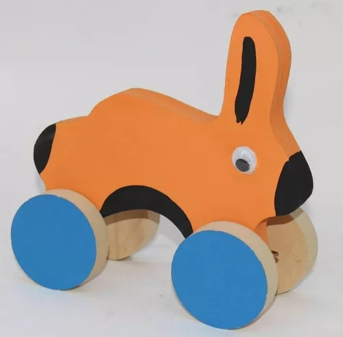 Puxar ao longo brinquedos infantil criança de madeira dos desenhos