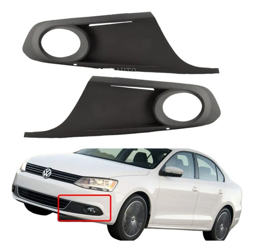 Rejillas  Facia Jetta Mk6 2013 Para Faro De Niebla Par