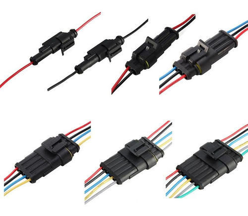 Conector Eléctrico Impermeable Cable Automático 1-2-3 Pines