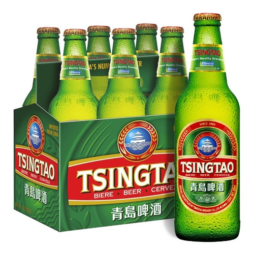 Imagen 1 de 1 de Cerveza China Tsingtao Bot 330 Ml China Pack X 6 Und