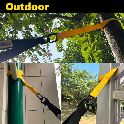 Kit De Entrenamiento Fitness Con Correas Resistencia Hogar Amarillo