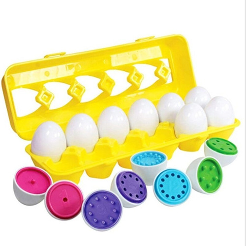 Huevos Juguete Para Niños 12 Piezas Juego Didáctico Encaje