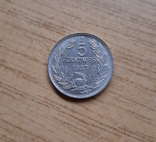 Moneda De 5 Centavos Año 1937