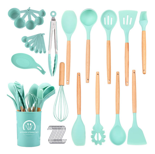 Set De Utensilios De Cocina (barril) Stock De Silicona Amazo