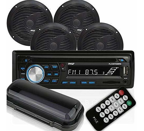 Wireless Bluetooth Marine Audio Stereo-kit W/ Single Din Uni