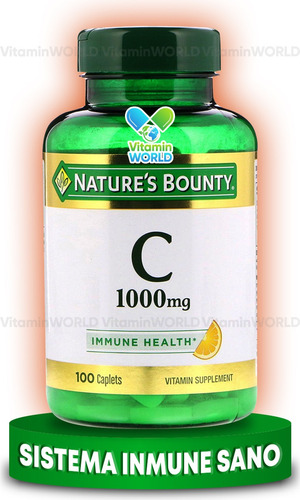 Vitamina C Acido Ascórbico 1000mg Inmunidad 100 Cápsulas 