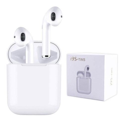 Auriculares inalámbricos estéreo i9S Tws Bluetooth 5.0 de color blanco