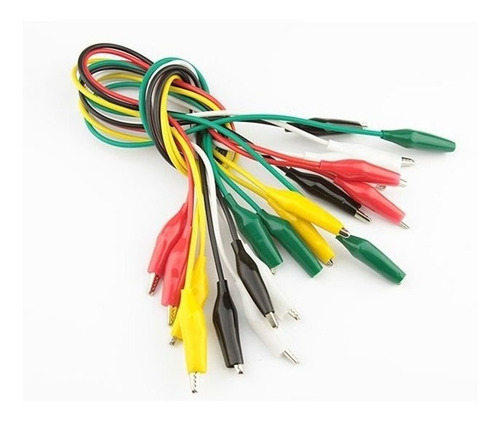 Kit 10 Cables Pinza Cocodrilo Electronica Arduino Micro Bit