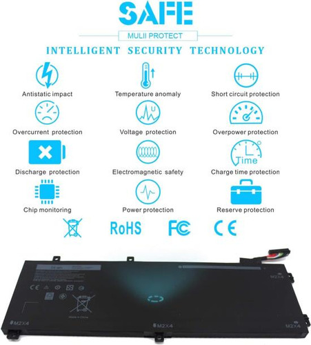 Emanjor 56wh Rrcgw H5h20 Batería Para Portátil Dell Xps P56f Black