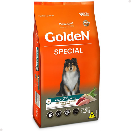 Ração Golden Special Cães Adulto Raça P Frango E Carne 15kg