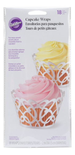 Pearl Swirl Cupcake Wraps Unidad Moderno Estandar