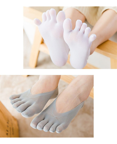 5 Pares De Calcetines De Silicona Antideslizantes Para Mujer