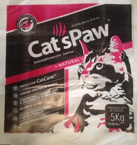 Arena Para Gatos Cat´s Paw 5 Kg.