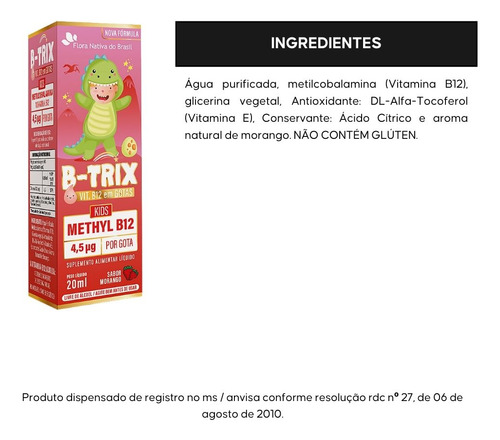 B-trix Metilcobalamina (vitamina B12 Infantil) 20ml - Flora