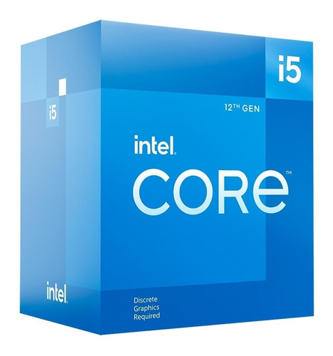 Processador gamer Intel Core i5-12400F BX8071512400F  de 6 núcleos e  4.4GHz de frequência sem gráfico integrada