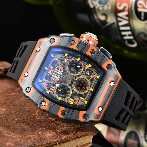 Reloj Richard Quartz Con Calendario Multifunción, Color Verd