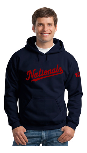 Sudadera Capucha Nationals Washington Nacionales Mlb M1 Msi