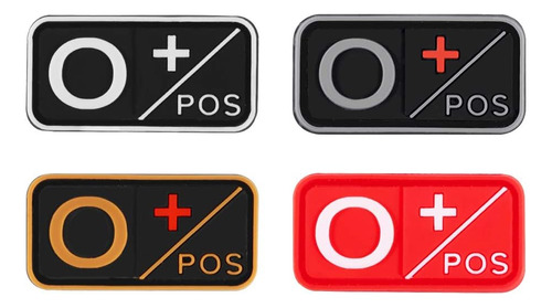 Kit De Parches De Tipo Sanguíneo 3d Pvc A+ B+ Ab+ O+ P...