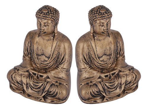 Estatua De Buda, 2 Piezas, Figuras De Resina De Estilo Chino