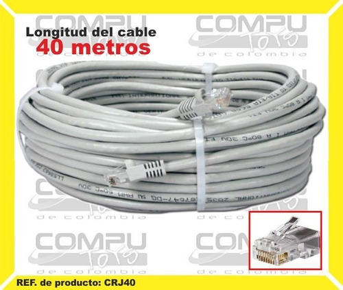 Cable De Red Rj-45 Cat5e De 40 M Ref: Crj40 Computoys Sas