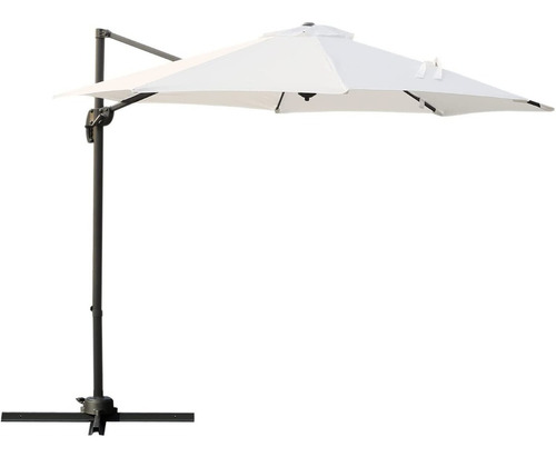 Outsunny-sombrilla Colgante De 10 Pies Ajustable, Blanco 