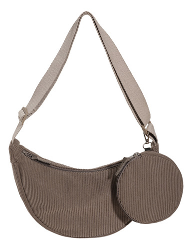 Bolso De Pana Con Correa Ajustable En Forma De Media Luna Pa