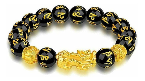 20 Piezas Pulsera Original Feng Shui Piedras Obsidiana Pixiu