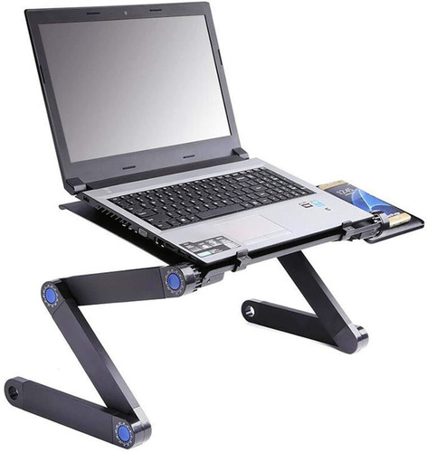 Imagen 1 de 8 de Mesa Plegable Portátil 2 Ventiladores Ajustable Escritorio