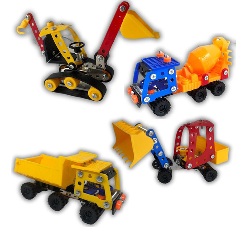 Carros Vehiculos Armables Con Herramientas +100 Piezas Niños