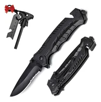 Comprar Cuchillo Táctico Y Piedra De fuego 2pzs Supervivencia Plegable Navajas Tacticas Portátil Multiherramien Abrebotellas Para Pesca Camping Militar Defensa Personal By Olimit