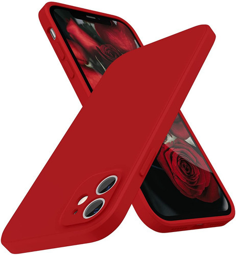 Carcasa Full Silicona Cubre Cámaras Para iPhone 11  (2 Cámaras) - Color Rojo