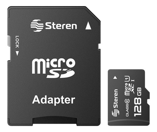 Memoria Microsd Xc De 128 Gb, Clase Uhs- Iu1, V10, A1, Con A