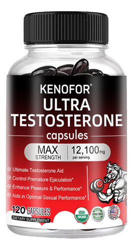Cápsulas Blandas De Testosterona Kenofor Ultra, 120 Cápsulas