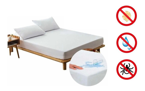 Forro Protector Plástico Antifluidos Para Cama Semidoble