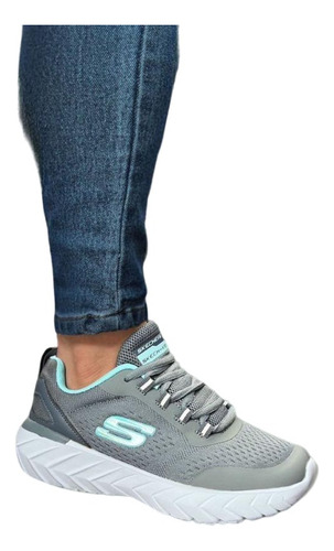 Zapatillas Skechers Nc Cordones Mujer 