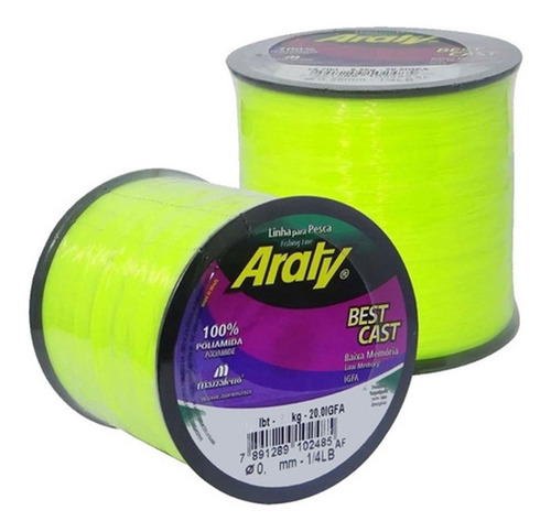 Tanza Araty 1/4 Lb 0.35 Mm Fluo - Camping Shop