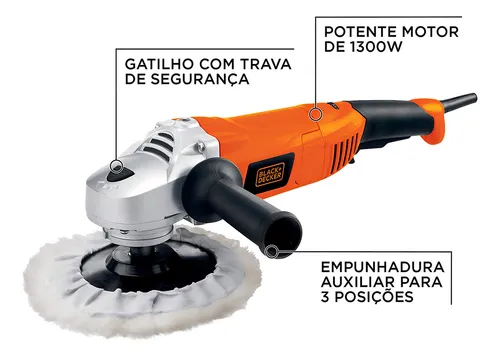 Lijadora pulidora profesional 7 1300w WP1500k Black+Decker 220V