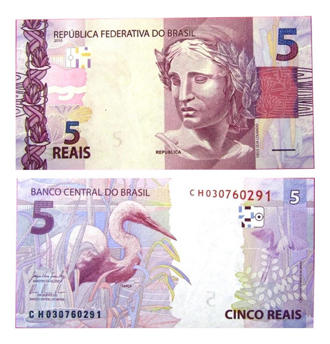 Brasil Billete 5 Reales Año 2010 Pick 253 Unc Sin Circular