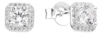 Comprar Zarcillos Circón Cuadrados 6x6mm En Plata 925